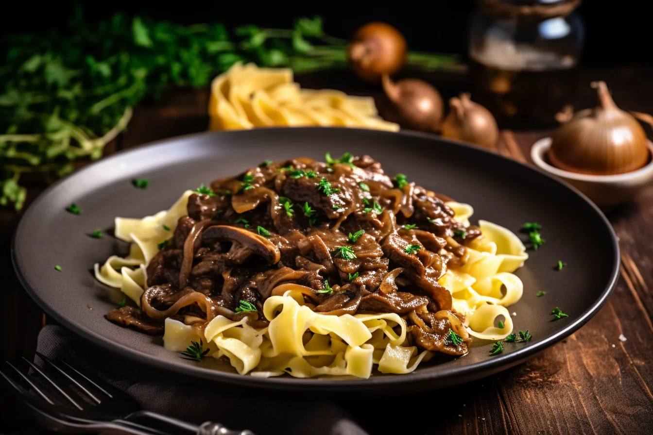 Featured French Onion Beef and Noodles