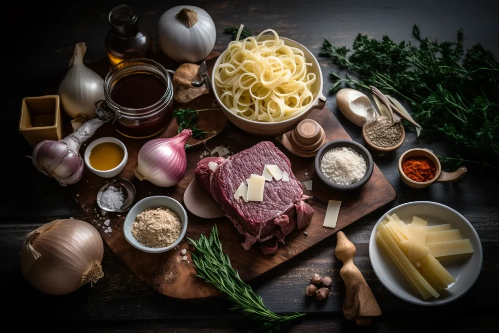 Ingredients French Onion Beef and Noodles