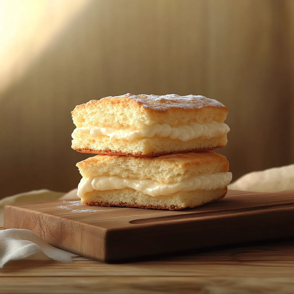 Strawberry shortcake next to a plate of biscuits with gravy