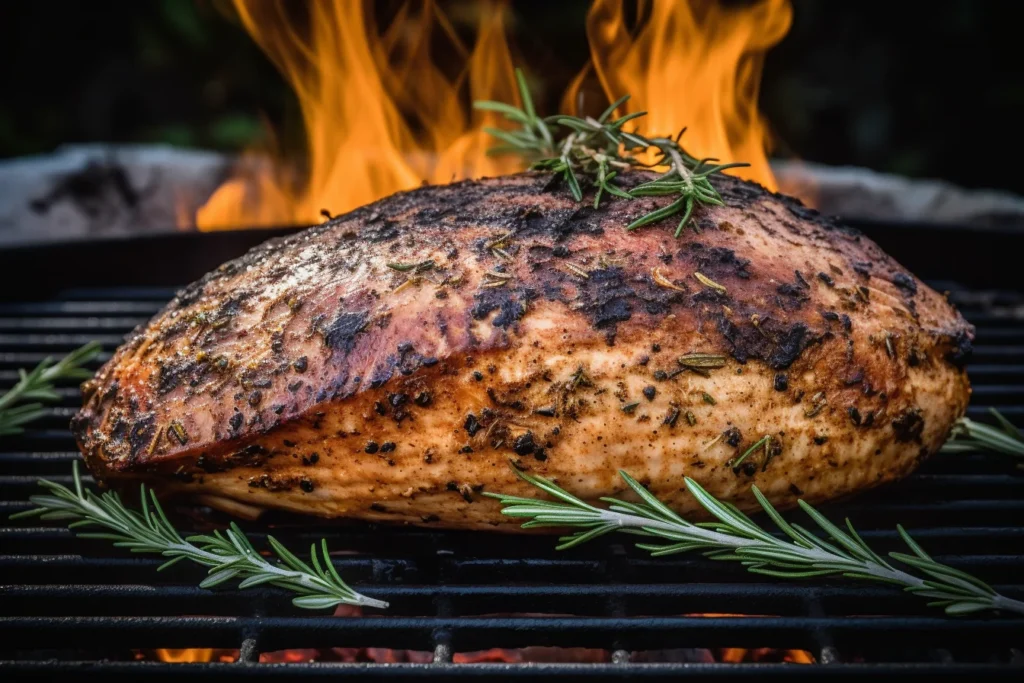 Grilled wild turkey breast.